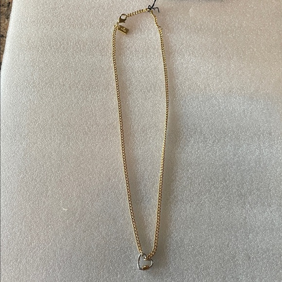 Coach Two-Tone Heart Necklace - Picture 2 of 5